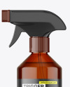 Amber Trigger Spray Bottle Mockup