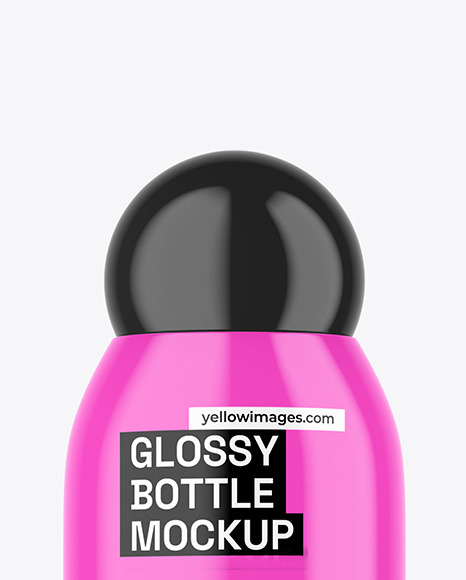 Glossy Bottle Mockup