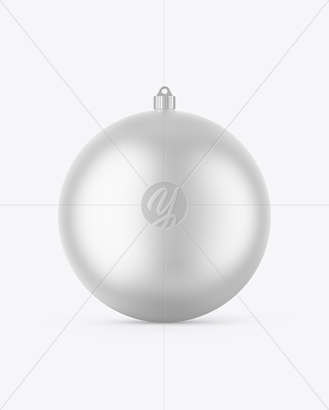 Matte Metallic Christmas Ball Mockup