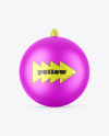 Matte Metallic Christmas Ball Mockup