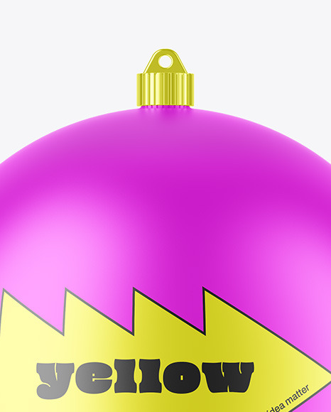 Matte Metallic Christmas Ball Mockup