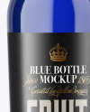 Blue Glass Bottle Mockup