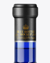 Blue Glass Bottle Mockup