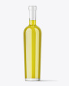 1L Clear Glass Olive Oil Bottle Mockup