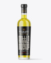 1L Clear Glass Olive Oil Bottle Mockup