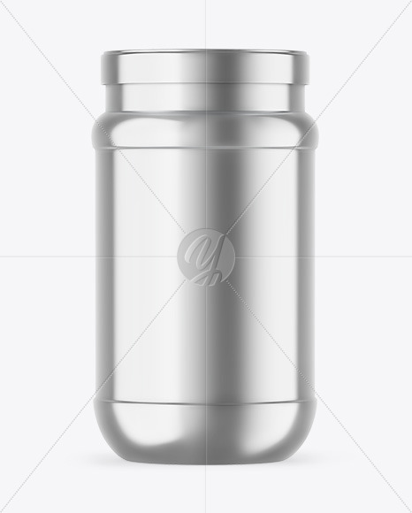 Metallic Protein Jar Mockup Metallic Protein Jar Mockup