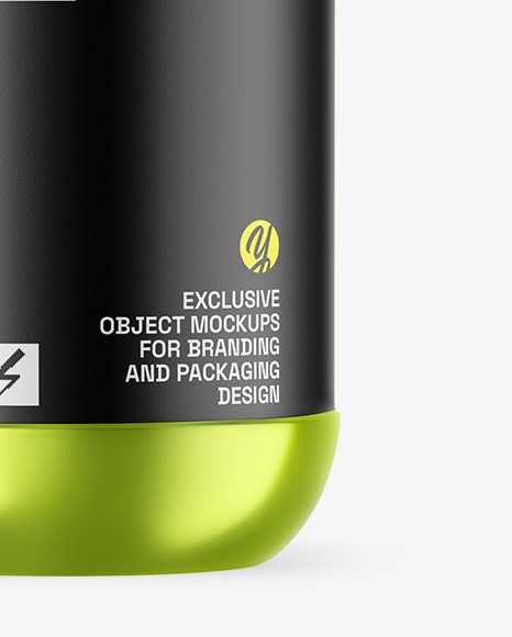 Metallic Protein Jar Mockup Metallic Protein Jar Mockup