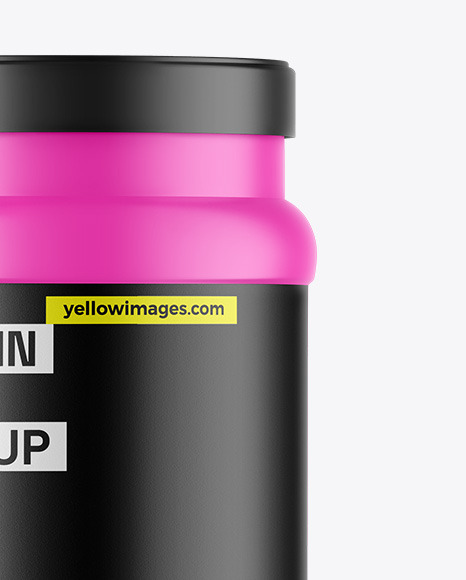 Matte Protein Jar Mockup Matte Protein Jar Mockup