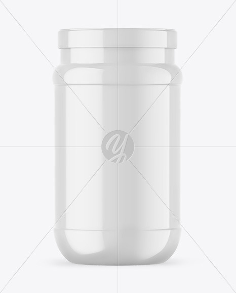 Glossy Protein Jar Mockup Glossy Protein Jar Mockup