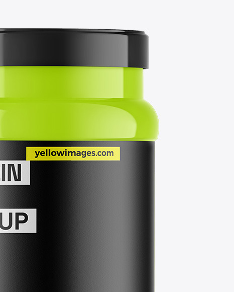 Glossy Protein Jar Mockup