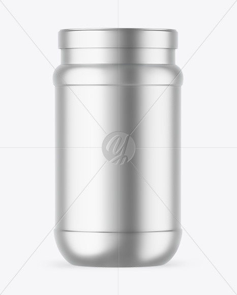 Matte Metallic Protein Jar Mockup Matte Metallic Protein Jar Mockup