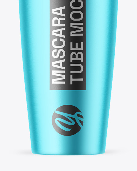 Matte Metallic Mascara Tube Mockup