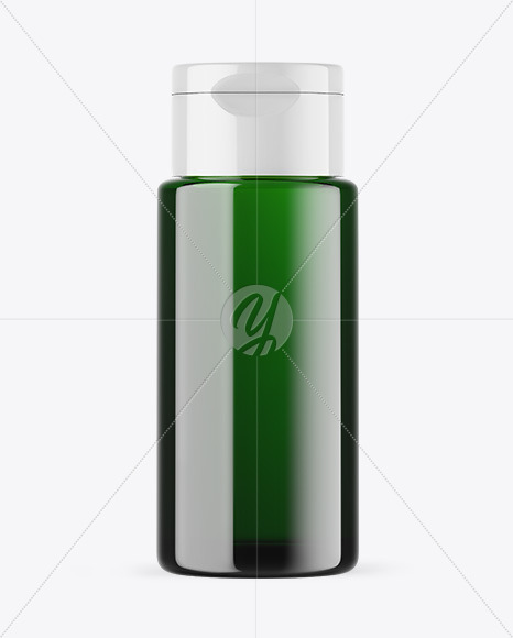 Green Cosmetic Bottle Mockup