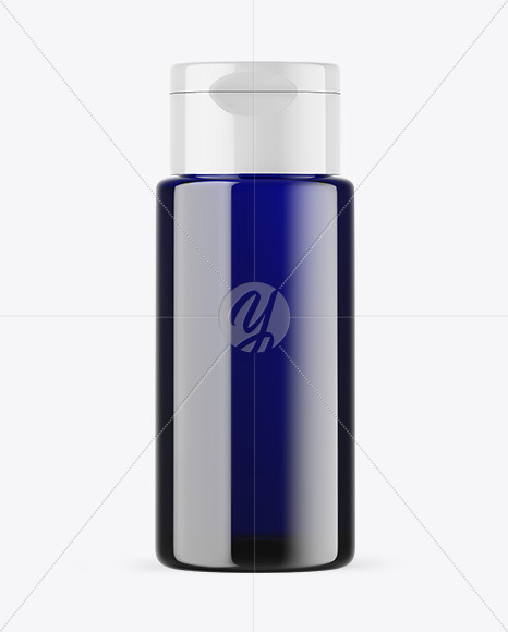 Blue Cosmetic Bottle Mockup