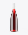 Clear Glass Red Wine Bottle Mockup