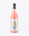 Clear Glass Pink Wine Bottle Mockup