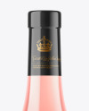 Clear Glass Pink Wine Bottle Mockup