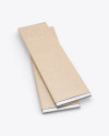 Chewing Gum Sticks in Kraft Paper Sleeve Mockup