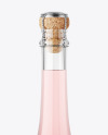 Clear Glass Pink Wine Bottle Mockup