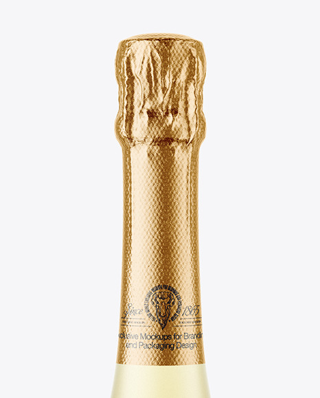 Frosted Glass White Wine Bottle Mockup Frosted Glass White Wine Bottle Mockup