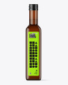Square Amber Glass Bottle w/ Metallic Cap Mockup