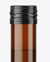 Square Amber Glass Bottle w/ Metallic Cap Mockup