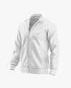 Men's Long Sleeve Track Jacket Mockup - Half Side View