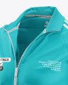 Men's Long Sleeve Track Jacket Mockup - Half Side View