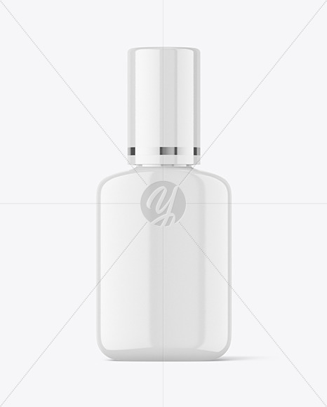 Glossy Square Bottle Mockup