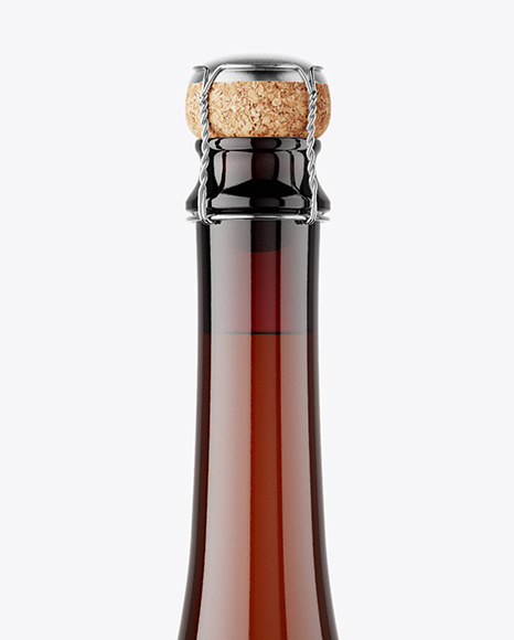 Amber Glass White Wine Bottle Mockup Amber Glass White Wine Bottle Mockup