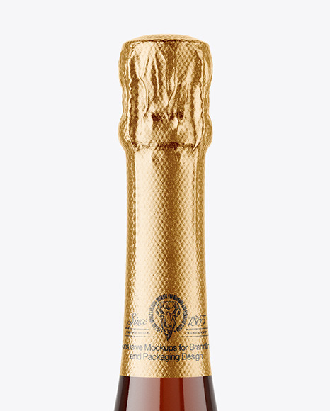 Amber Glass White Wine Bottle Mockup Amber Glass White Wine Bottle Mockup