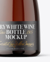 Amber Glass White Wine Bottle Mockup