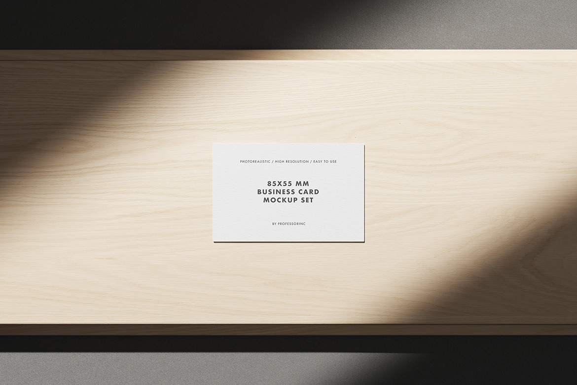 85x55 mm Business Card Mockup Set