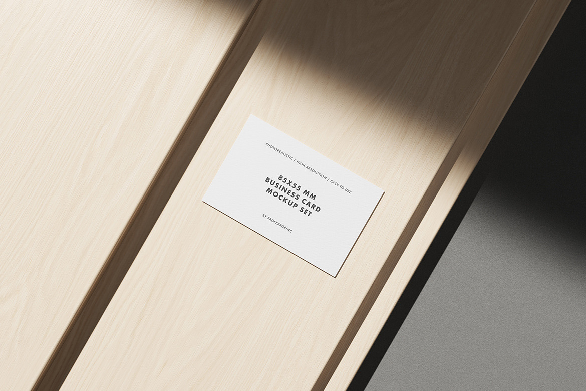 85x55 mm Business Card Mockup Set