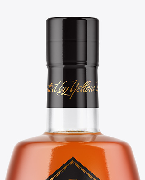 Clear Glass Cognac Bottle Mockup