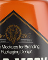 Clear Glass Cognac Bottle Mockup