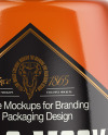 Clear Glass Cognac Bottle Mockup