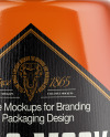 Clear Glass Cognac Bottle Mockup