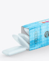 Glossy Packaging w/ Chewing Gum Pads Mockup