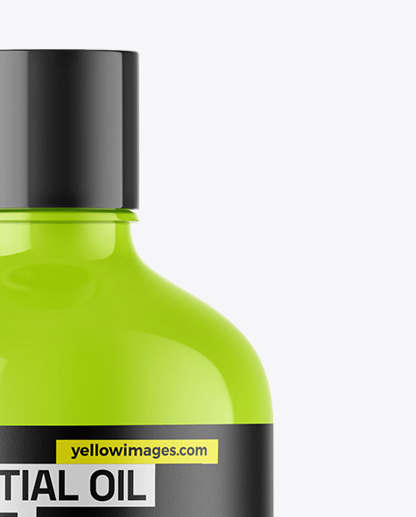 Glossy Essential Oil Bottle Mockup