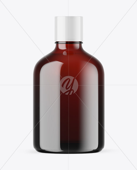 Dark Amber Glass Essential Oil Bottle Mockup