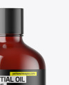 Dark Amber Glass Essential Oil Bottle Mockup