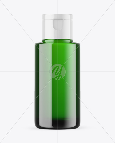 Green Cosmetic Bottle Mockup