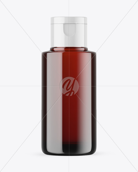 Dark Amber Cosmetic Bottle Mockup