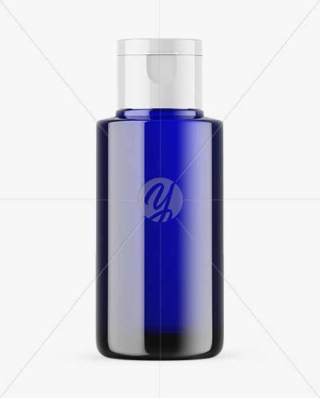 Blue Cosmetic Bottle Mockup