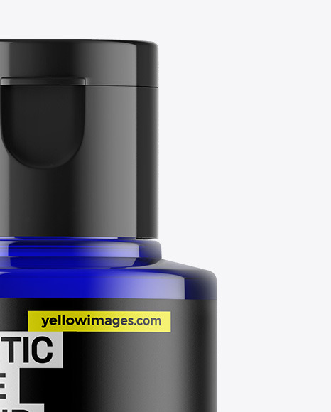 Blue Cosmetic Bottle Mockup