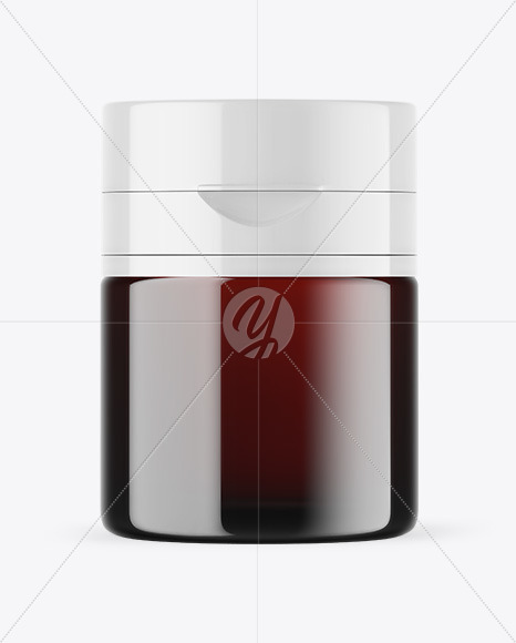 Dark Amber Cosmetic Bottle Mockup