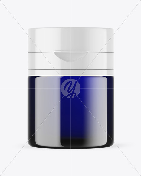 Blue Cosmetic Bottle Mockup