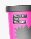 Matte Yougurt Cup Mockup