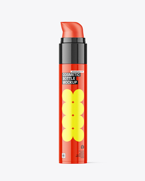 Glossy Airless Bottle Mockup